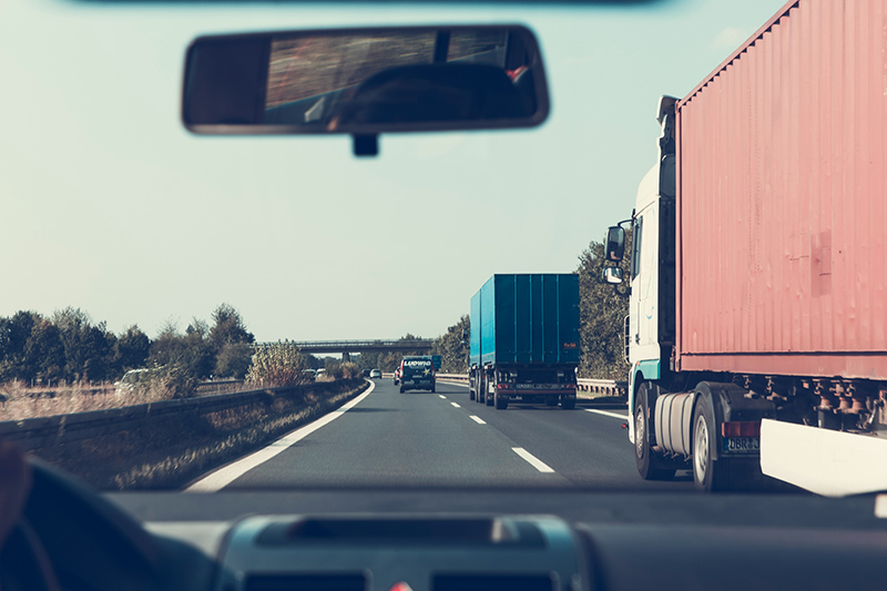 Semi-Trucks on the highway